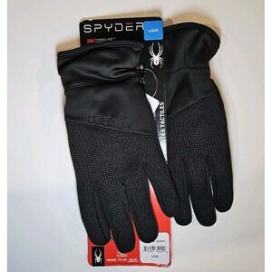 Spyder 3m Core Conduct Gloves Touch Screen Compatible Leather Palm / Size‎ L New